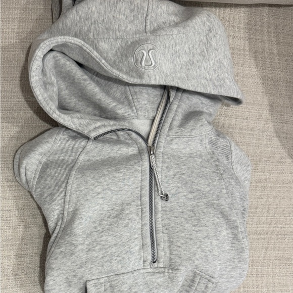 lululemon athletica Tops - Lulu Heathered Grey Half-Zip Scuba